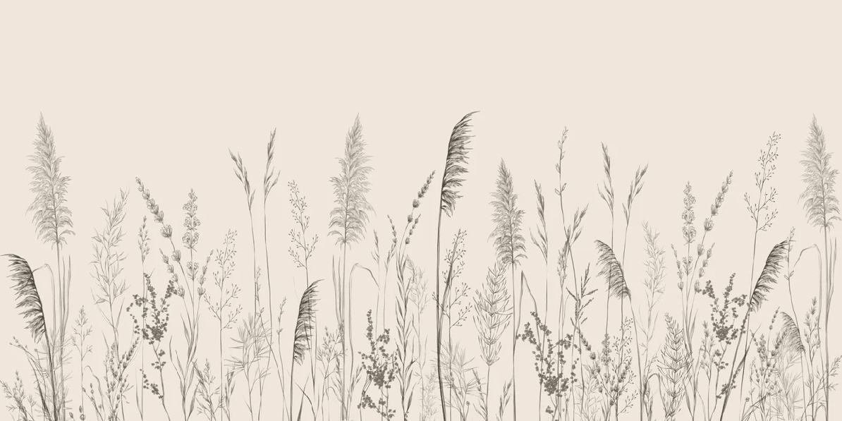 Papier peint panoramique prairie sauvage - Muralconcept