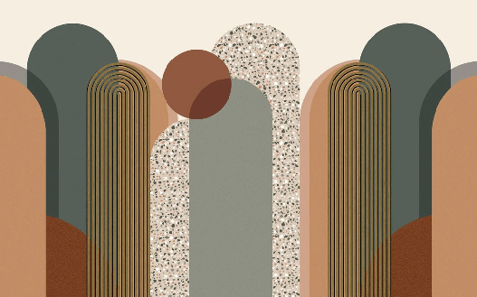 Papier peint Art déco graphique tendance - Muralconcept