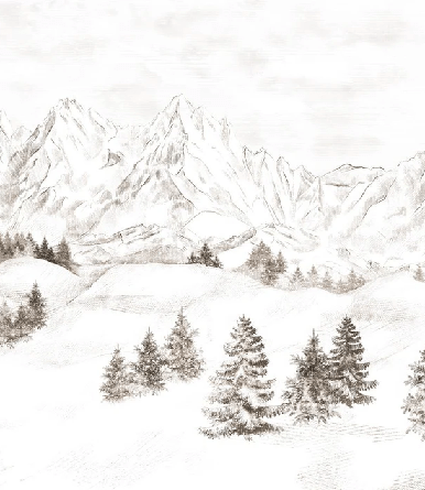 Papier peint montagne massif des Alpes