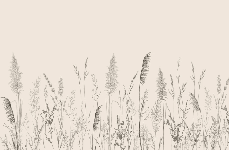 Papier peint panoramique prairie sauvage - Muralconcept