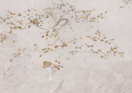 Papier peint japonisant - Brume de pins