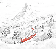 Papier peint panoramique Mont Cervin - Muralconcept