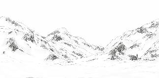 Papier peint val Isère noir et blanc - Muralconcept