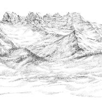 Papier peint montagne Suisse - Les dents du midi - Muralconcept