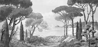 Black and white wallpaper featuring a stroll through the calanques