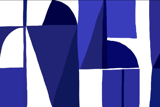Papier peint Memphis style bleu