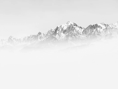 Papier peint matin brumeux Mont Blanc