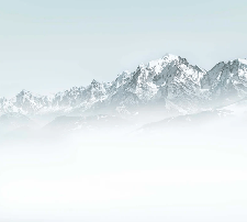 Papier peint Mont Blanc dans la brume bleu - Muralconcept