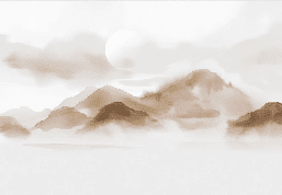 Papier peint montagnes voilées – Lueur sépia - Muralconcept