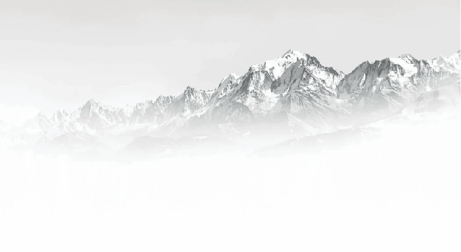 Papier peint Mont Blanc dans la brume noir et blanc - Muralconcept