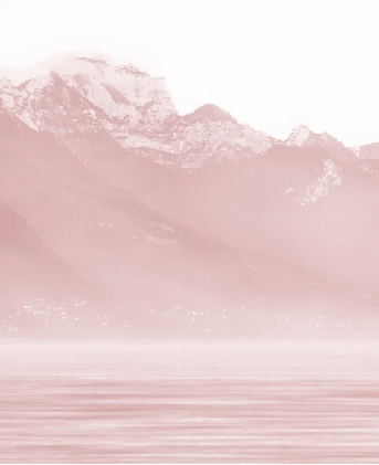 Papier peint Annecy et son lac paisible rouge - Muralconcept