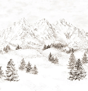 Papier peint montagne massif des Alpes - Muralconcept