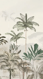 Papier peint panoramique jungle eden vert - Muralconcept