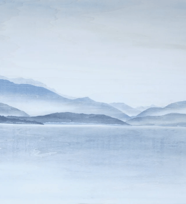 Papier peint Annecy | Les Bleus du Lac® - Muralconcept