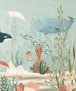 Papier peint bébé monde marin - Muralconcept