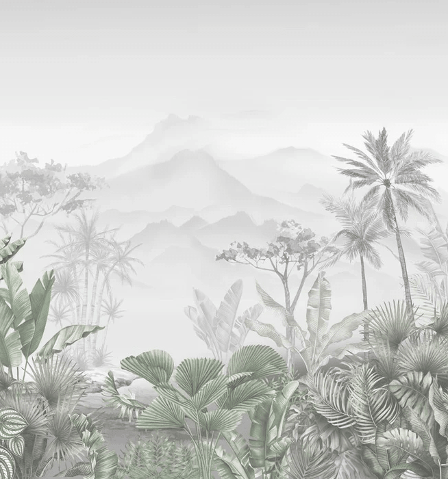 Papier peint tendance tropical vert - Muralconcept