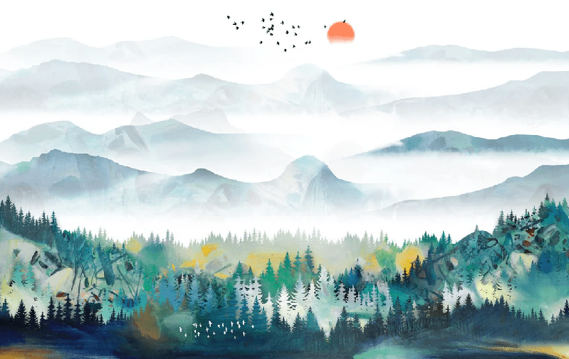 Papier peint Mountain & Scandinave - Muralconcept