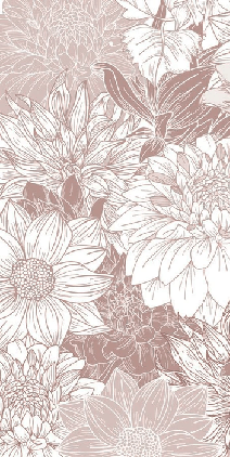 Papier peint fleur Dahlia, XXL, tendance
