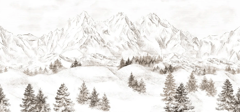 Papier peint montagne massif des Alpes