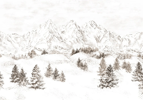 Papier peint montagne massif des Alpes