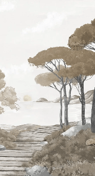 Brown coastal cliff wallpaper