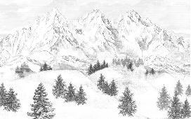 Papier peint montagne sommets de Chamonix - Muralconcept