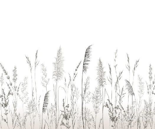 Papier peint poétique pampa, XXL, tendance