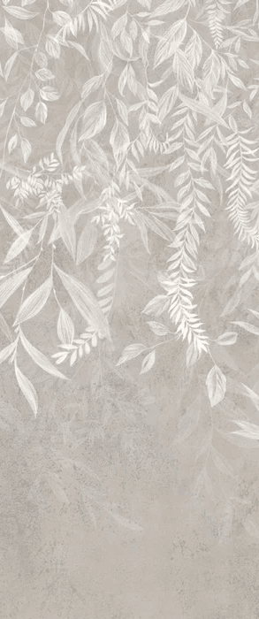 Papier peint design végétal moderne beige - Muralconcept