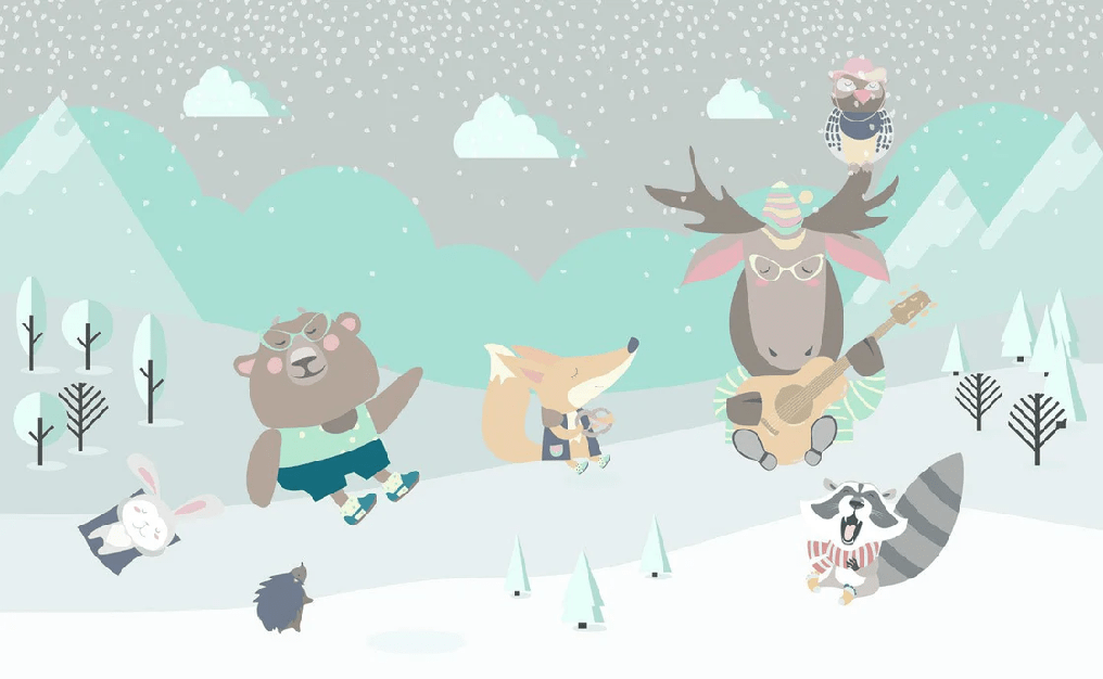 Papier peint enfant Renard - Muralconcept