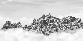Papier peint noir et blanc toile des Cimes Mont blanc
