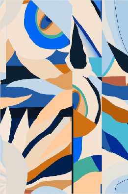 Papier peint abstrait vibrant - Muralconcept