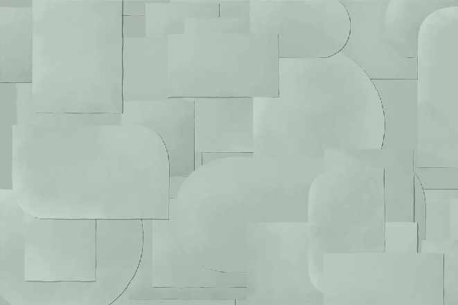 Papier peint panoramique découpé vert - Muralconcept