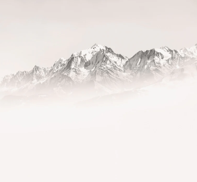Papier peint matin brumeux Mont Blanc