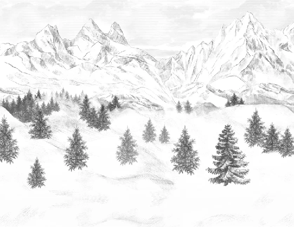 Papier peint Aiguilles d'Arves, XXL, tendance