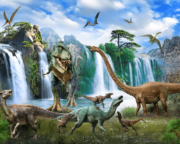 Papier peint Dinosaures 3D