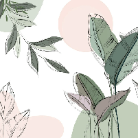 Papier peint panoramique végétal graphique vert - Muralconcept