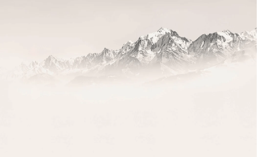 Papier peint Mont Blanc dans la brume sépia