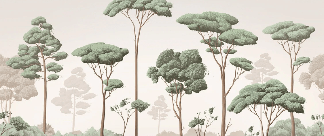 Papier peint brise légère pinède, XXL, tendance