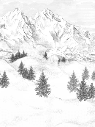 Papier peint Aiguilles d'Arves - Muralconcept