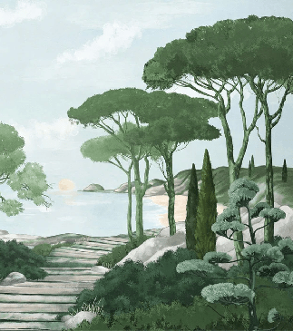 Wallpaper stroll through the green creeks