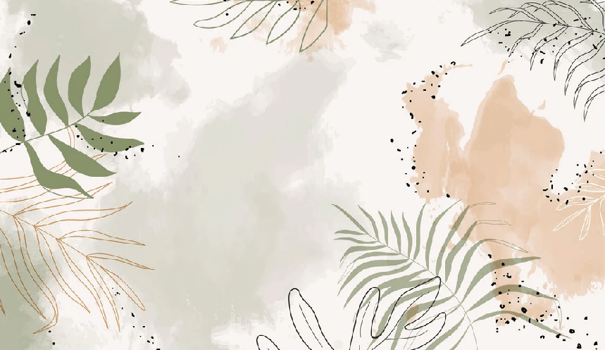 Papier peint panoramique aquarelle végétale, XXL, tendance