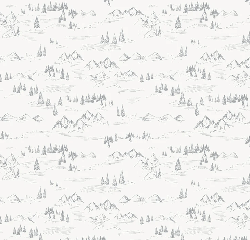 Papier peint illustration montagne et sapin