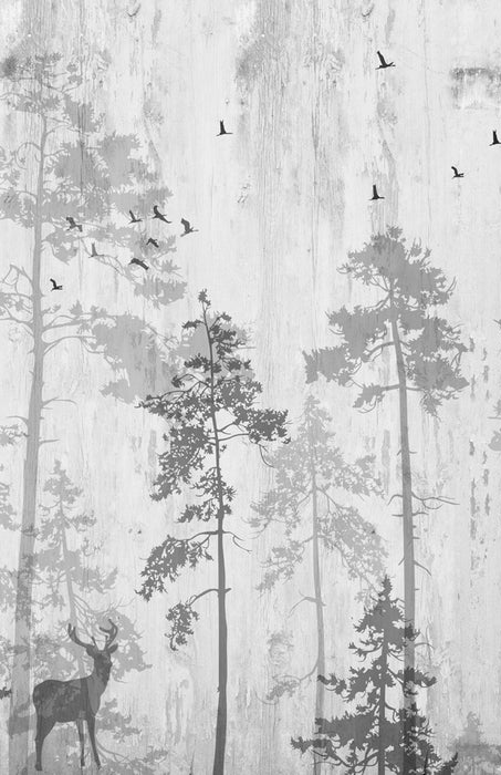 Nostalgic Forest toilet wallpaper