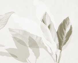 Papier peint feuillage moderne sépia - Muralconcept