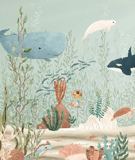 Papier peint bébé monde marin - Muralconcept