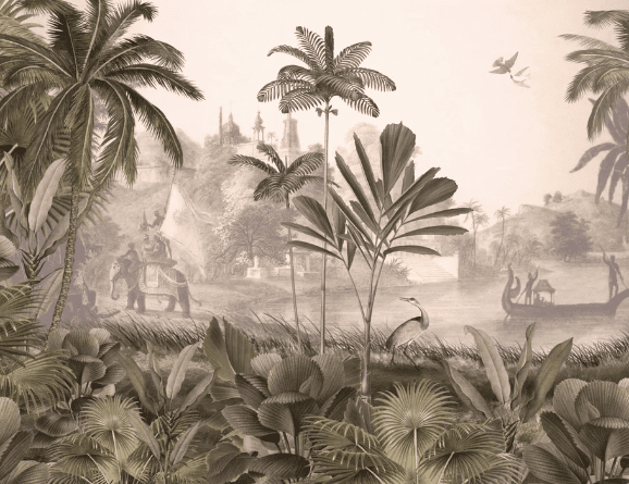 Papier peint jungle haven léopard - Muralconcept