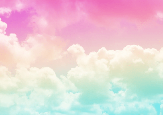 Papier peint nuage rose et bleu tendance