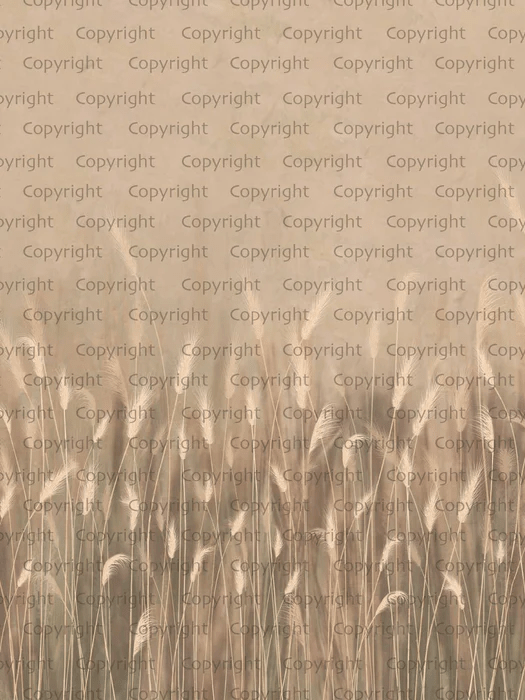 Papier peint panoramique herbes sauvages beige - Muralconcept