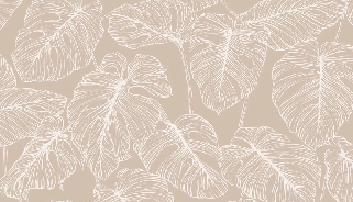 Papier peint feuille monstera sable