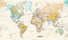 Papier peint original carte du monde